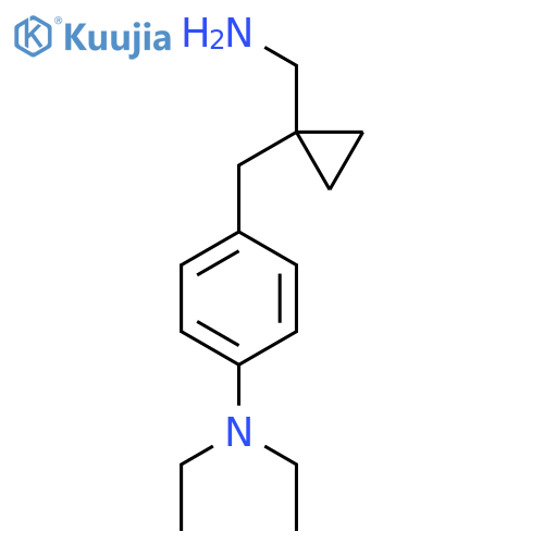 4-{1-(aminomethyl)cyclopropylmethyl}-N,N-diethylaniline structure