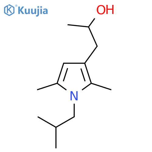 1-2,5-dimethyl-1-(2-methylpropyl)-1H-pyrrol-3-ylpropan-2-ol structure