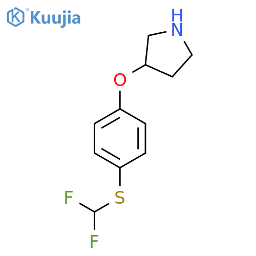 3-{4-(difluoromethyl)sulfanylphenoxy}pyrrolidine structure