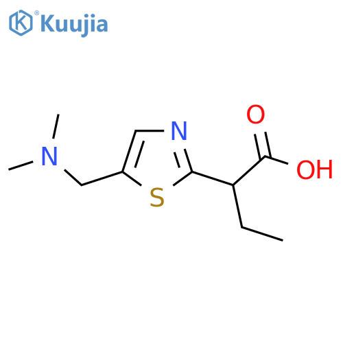 2-{5-(dimethylamino)methyl-1,3-thiazol-2-yl}butanoic acid structure