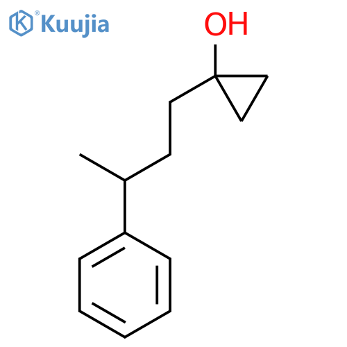 1-(3-phenylbutyl)cyclopropan-1-ol structure