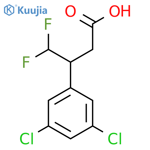 3-(3,5-dichlorophenyl)-4,4-difluorobutanoic acid structure