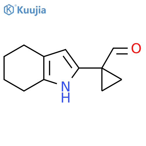 1-(4,5,6,7-tetrahydro-1H-indol-2-yl)cyclopropane-1-carbaldehyde structure