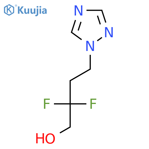 2,2-difluoro-4-(1H-1,2,4-triazol-1-yl)butan-1-ol structure