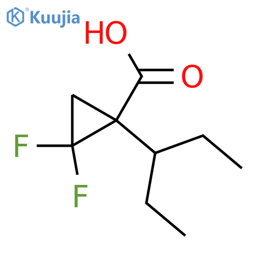 2,2-difluoro-1-(pentan-3-yl)cyclopropane-1-carboxylic acid structure