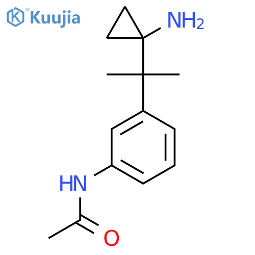 N-{3-2-(1-aminocyclopropyl)propan-2-ylphenyl}acetamide structure