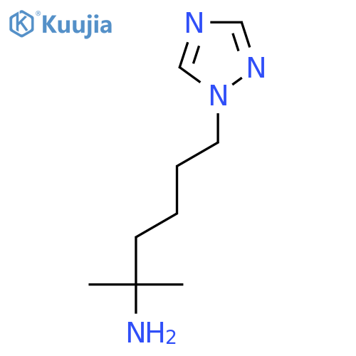 2-methyl-6-(1H-1,2,4-triazol-1-yl)hexan-2-amine structure