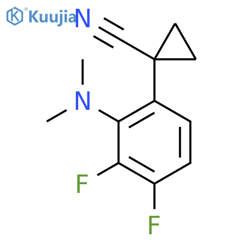 1-2-(dimethylamino)-3,4-difluorophenylcyclopropane-1-carbonitrile structure