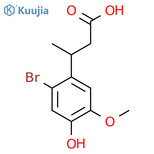 3-(2-bromo-4-hydroxy-5-methoxyphenyl)butanoic acid structure