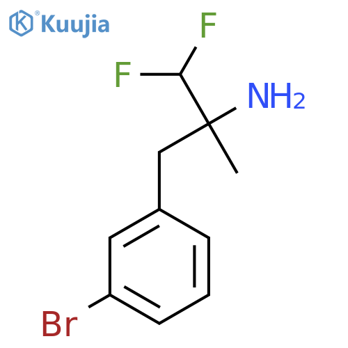 3-(3-bromophenyl)-1,1-difluoro-2-methylpropan-2-amine structure