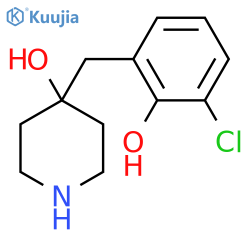 4-[(3-Chloro-2-hydroxyphenyl)methyl]piperidin-4-ol structure