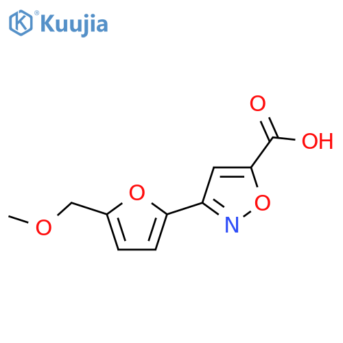 3-5-(methoxymethyl)furan-2-yl-1,2-oxazole-5-carboxylic acid structure