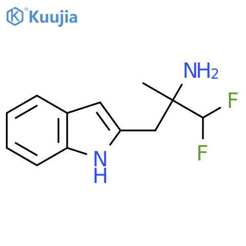1,1-difluoro-3-(1H-indol-2-yl)-2-methylpropan-2-amine structure