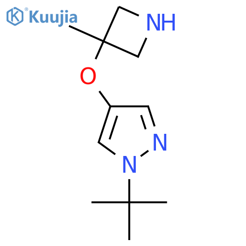 1-tert-butyl-4-(3-methylazetidin-3-yl)oxy-1H-pyrazole structure