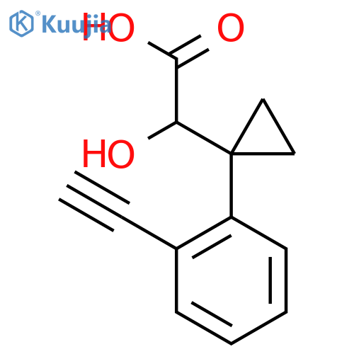 2-[1-(2-Ethynylphenyl)cyclopropyl]-2-hydroxyacetic acid structure