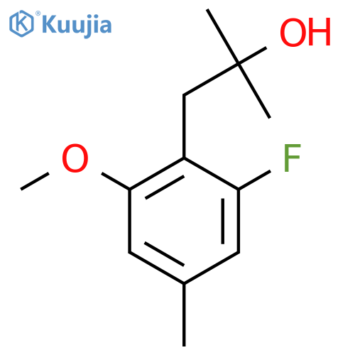 1-(2-fluoro-6-methoxy-4-methylphenyl)-2-methylpropan-2-ol structure