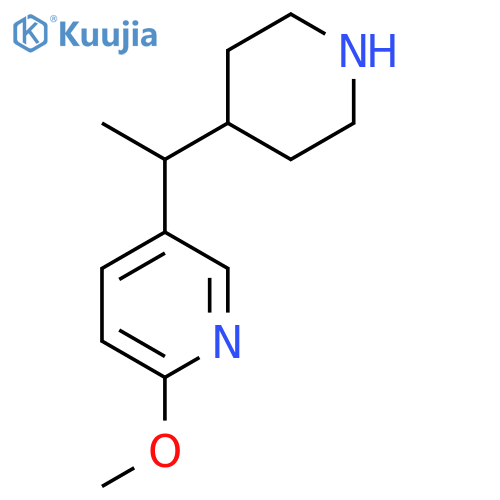 2-methoxy-5-1-(piperidin-4-yl)ethylpyridine structure