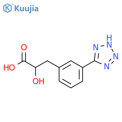 2-hydroxy-3-3-(1H-1,2,3,4-tetrazol-5-yl)phenylpropanoic acid structure