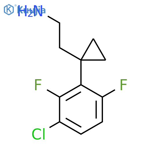2-1-(3-chloro-2,6-difluorophenyl)cyclopropylethan-1-amine structure