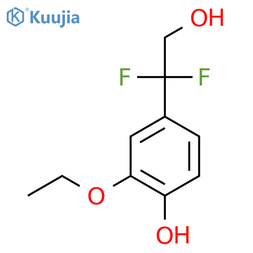4-(1,1-difluoro-2-hydroxyethyl)-2-ethoxyphenol structure
