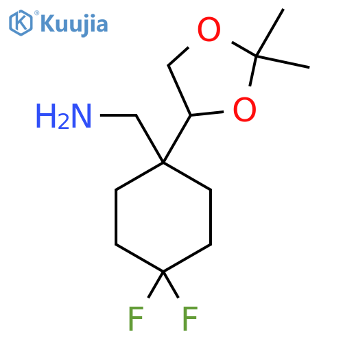 1-(2,2-dimethyl-1,3-dioxolan-4-yl)-4,4-difluorocyclohexylmethanamine structure