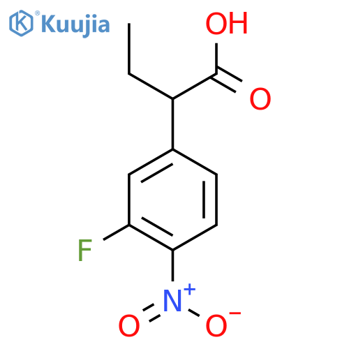 2-(3-fluoro-4-nitrophenyl)butanoic acid structure