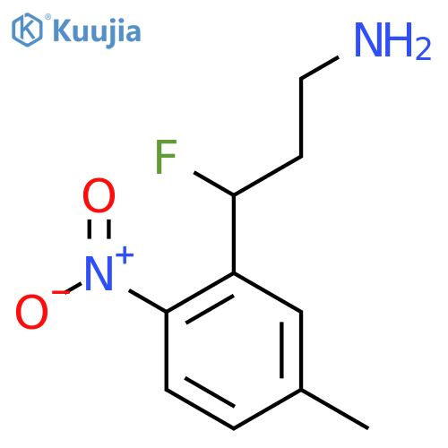 3-Fluoro-3-(5-methyl-2-nitrophenyl)propan-1-amine structure
