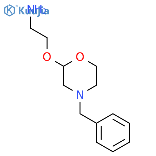 2-(4-benzylmorpholin-2-yl)oxyethan-1-amine structure