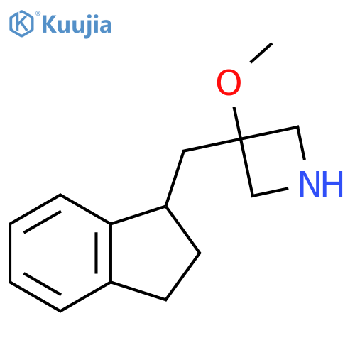3-(2,3-dihydro-1H-inden-1-yl)methyl-3-methoxyazetidine structure