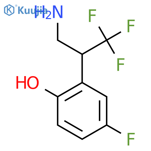 2-(3-amino-1,1,1-trifluoropropan-2-yl)-4-fluorophenol structure
