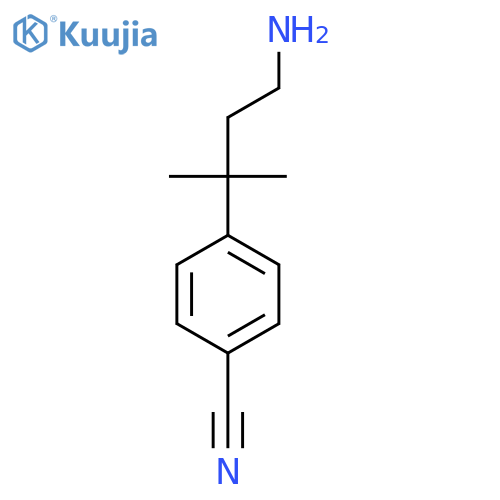 4-(4-amino-2-methylbutan-2-yl)benzonitrile structure