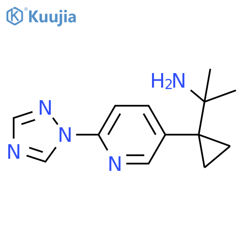 2-{1-6-(1H-1,2,4-triazol-1-yl)pyridin-3-ylcyclopropyl}propan-2-amine structure