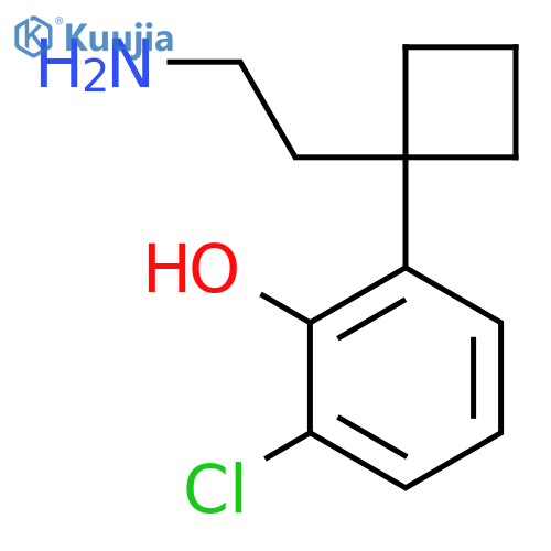 2-1-(2-aminoethyl)cyclobutyl-6-chlorophenol structure