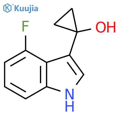 1-(4-fluoro-1H-indol-3-yl)cyclopropan-1-ol structure