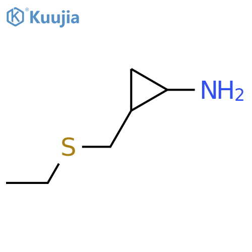 2-(ethylsulfanyl)methylcyclopropan-1-amine structure
