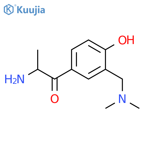 2-amino-1-{3-(dimethylamino)methyl-4-hydroxyphenyl}propan-1-one structure