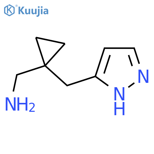 {1-(1H-pyrazol-3-yl)methylcyclopropyl}methanamine structure