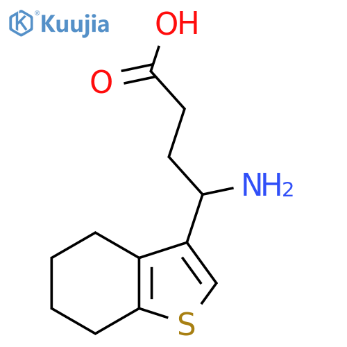 4-amino-4-(4,5,6,7-tetrahydro-1-benzothiophen-3-yl)butanoic acid structure