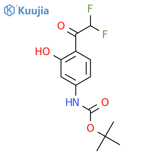 tert-butyl N-4-(2,2-difluoroacetyl)-3-hydroxyphenylcarbamate structure
