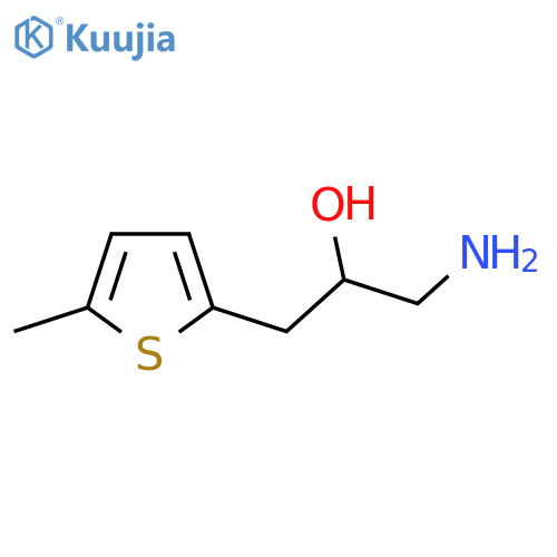 1-amino-3-(5-methylthiophen-2-yl)propan-2-ol structure
