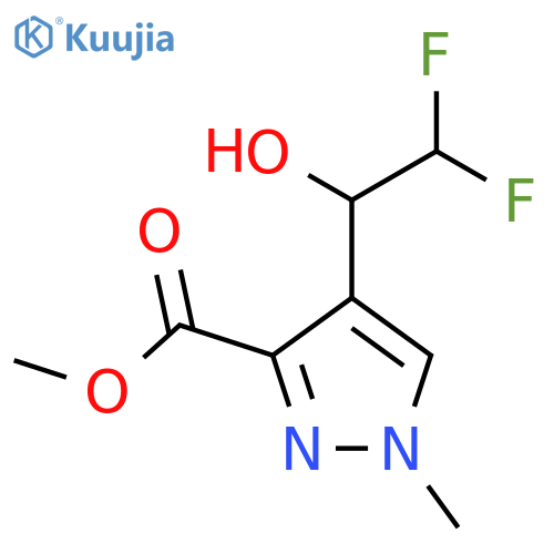 methyl 4-(2,2-difluoro-1-hydroxyethyl)-1-methyl-1H-pyrazole-3-carboxylate structure