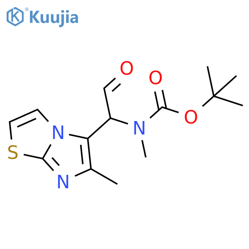 tert-butyl N-methyl-N-(1-{6-methylimidazo2,1-b1,3thiazol-5-yl}-2-oxoethyl)carbamate structure