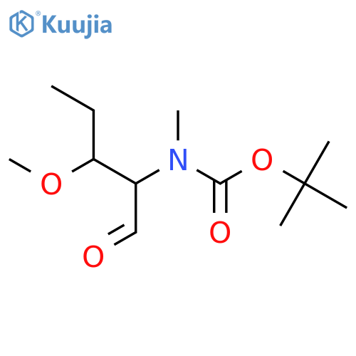 tert-butyl N-(3-methoxy-1-oxopentan-2-yl)-N-methylcarbamate structure