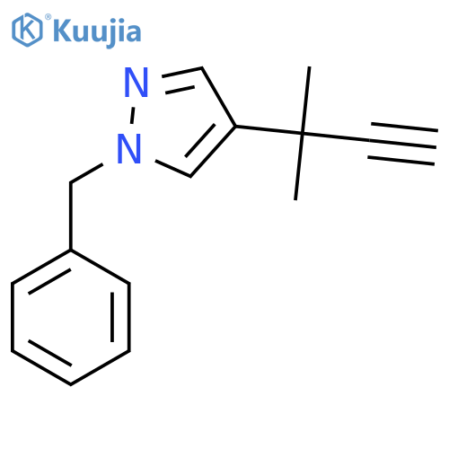 1-benzyl-4-(2-methylbut-3-yn-2-yl)-1H-pyrazole structure