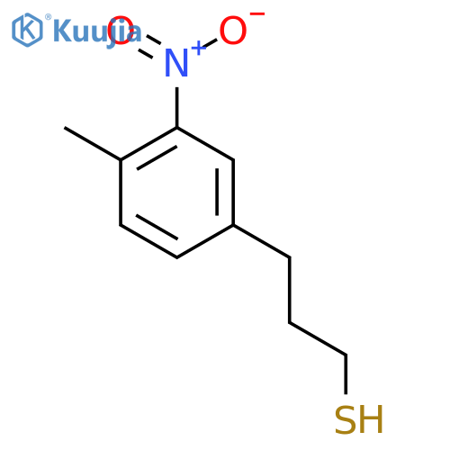 3-(4-methyl-3-nitrophenyl)propane-1-thiol structure