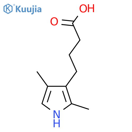 4-(2,4-dimethyl-1H-pyrrol-3-yl)butanoic acid structure