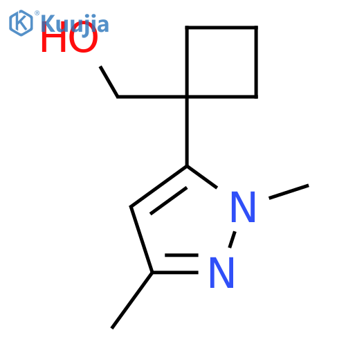 1-(1,3-dimethyl-1H-pyrazol-5-yl)cyclobutylmethanol structure