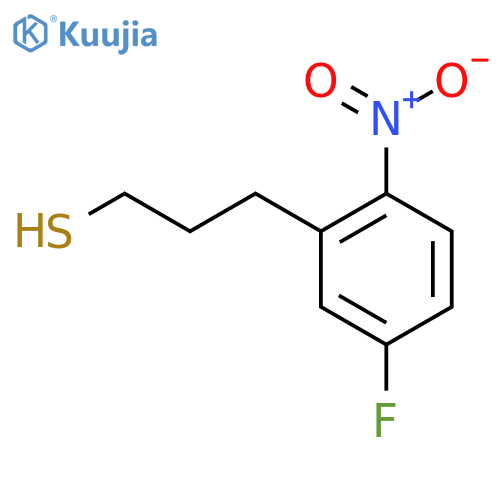 3-(5-fluoro-2-nitrophenyl)propane-1-thiol structure