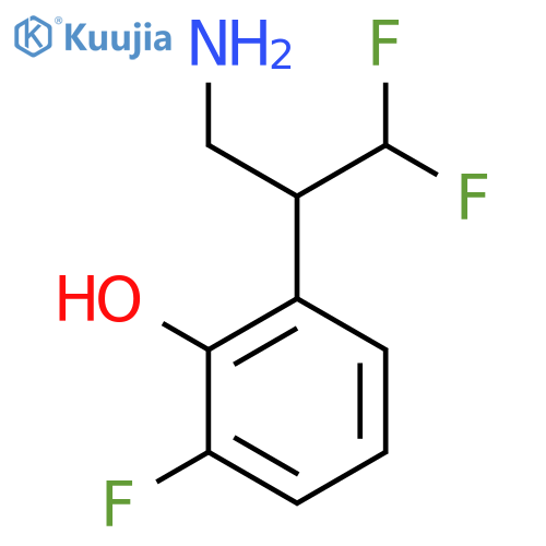 2-(3-amino-1,1-difluoropropan-2-yl)-6-fluorophenol structure