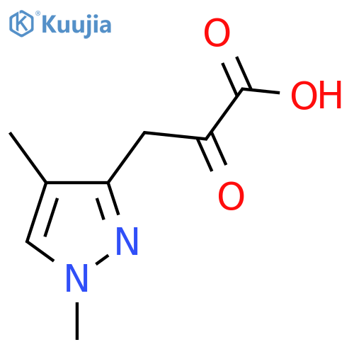 3-(1,4-dimethyl-1H-pyrazol-3-yl)-2-oxopropanoic acid structure